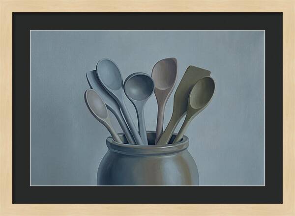 Wooden Spoons In Stoneware