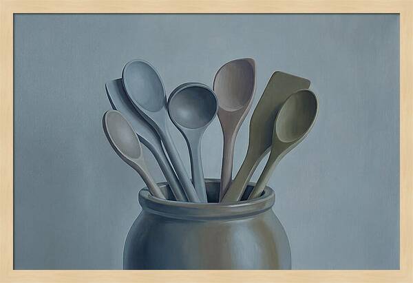 Wooden Spoons In Stoneware