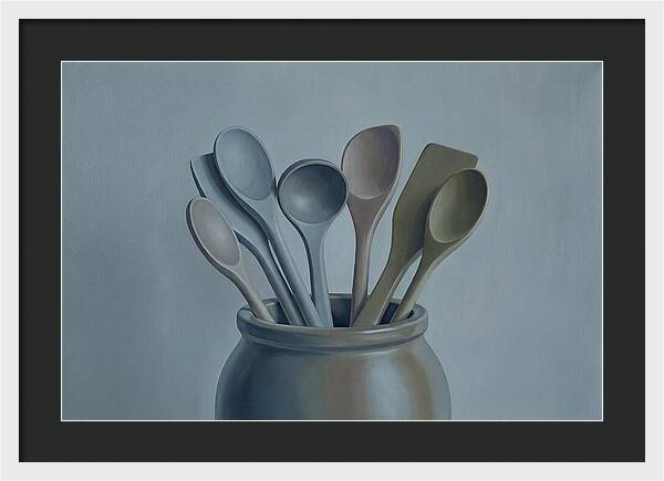 Wooden Spoons In Stoneware