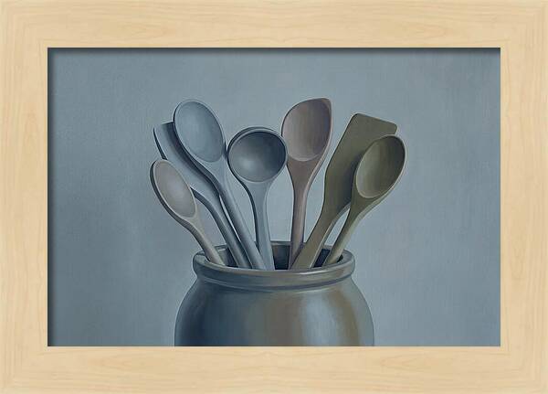 Wooden Spoons In Stoneware