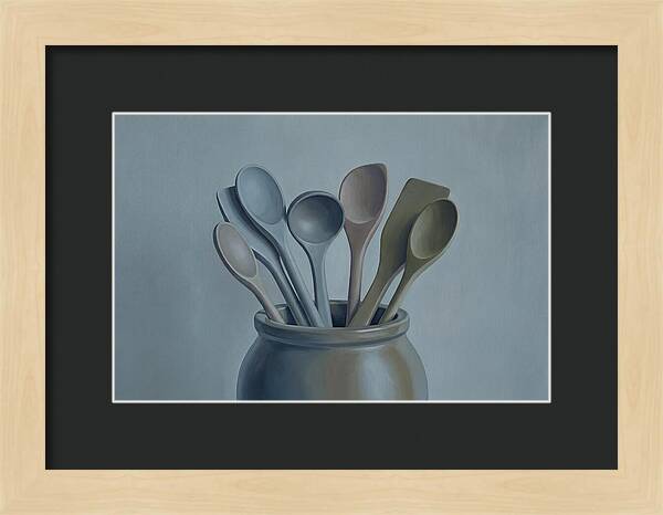 Wooden Spoons In Stoneware