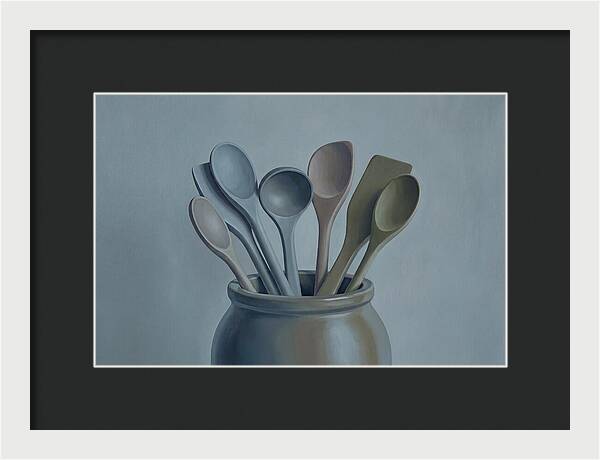 Wooden Spoons In Stoneware