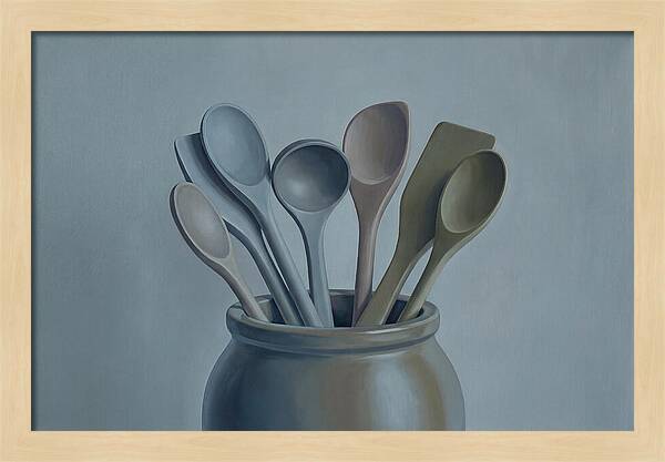 Wooden Spoons In Stoneware