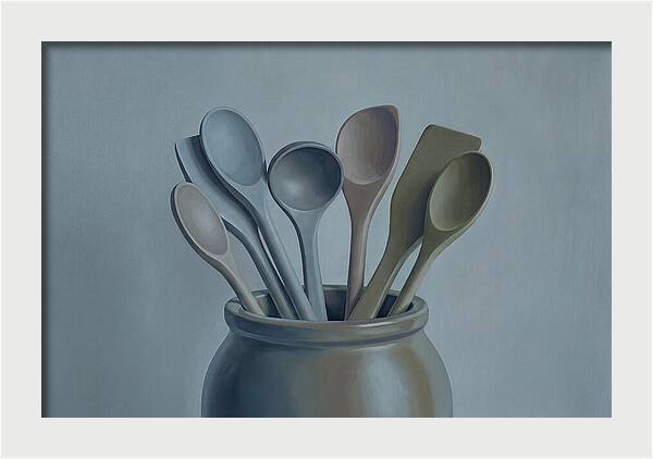 Wooden Spoons In Stoneware