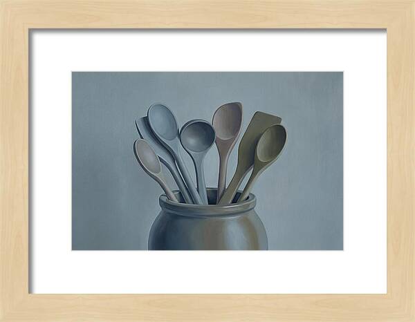 Wooden Spoons In Stoneware