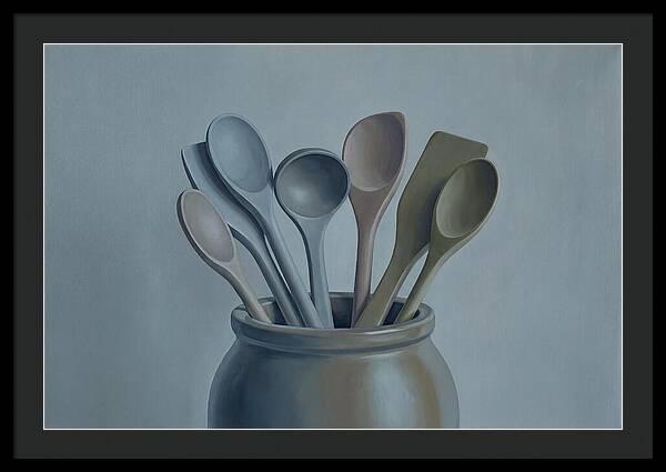 Wooden Spoons In Stoneware