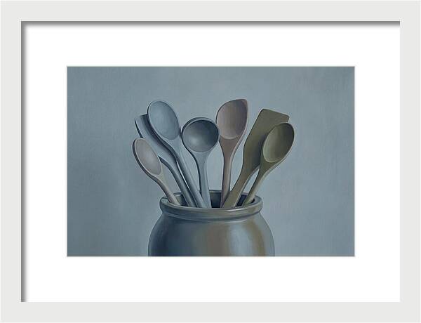 Wooden Spoons In Stoneware