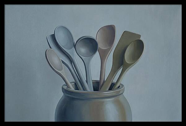 Wooden Spoons In Stoneware