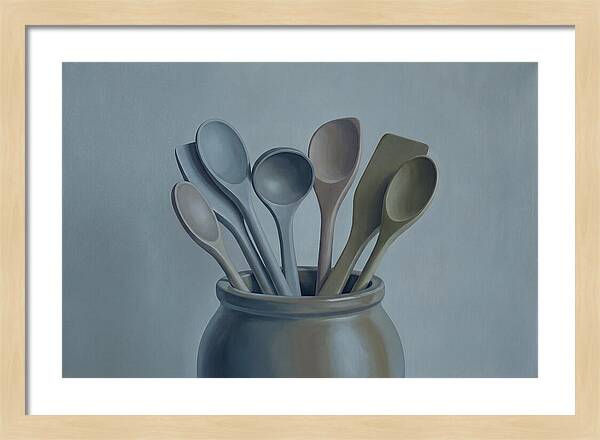 Wooden Spoons In Stoneware