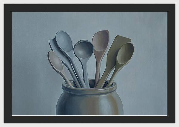 Wooden Spoons In Stoneware