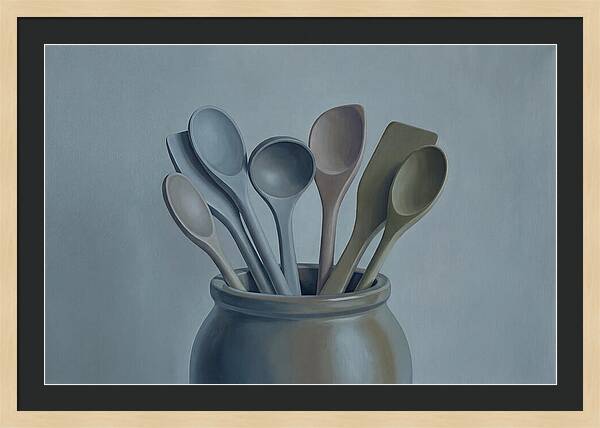 Wooden Spoons In Stoneware