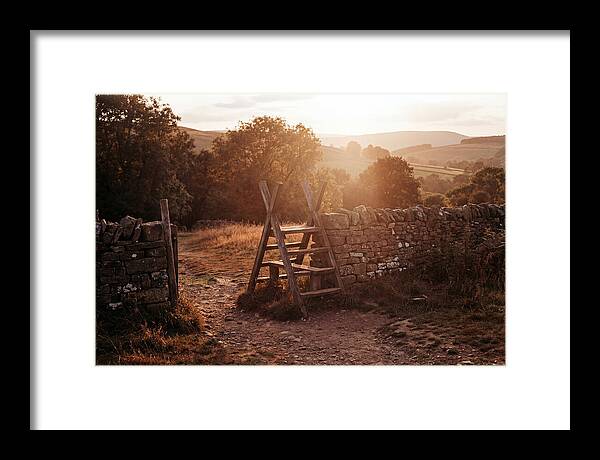 Wooden Stile At Sunset