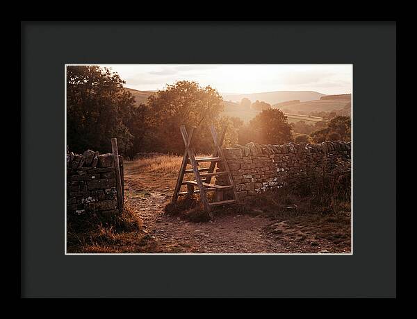 Wooden Stile At Sunset