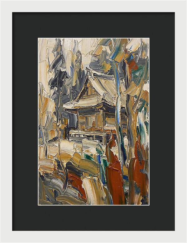 Wooden Temple Among Trees