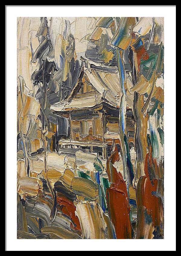 Wooden Temple Among Trees