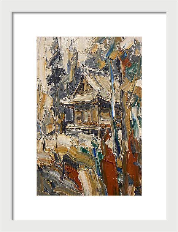 Wooden Temple Among Trees