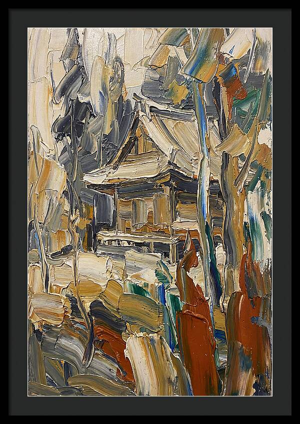 Wooden Temple Among Trees
