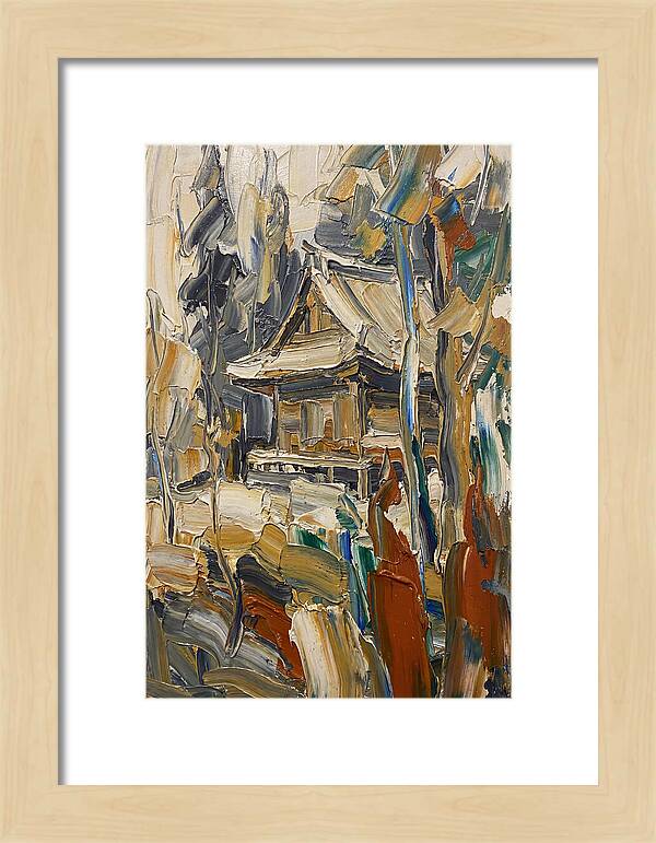 Wooden Temple Among Trees