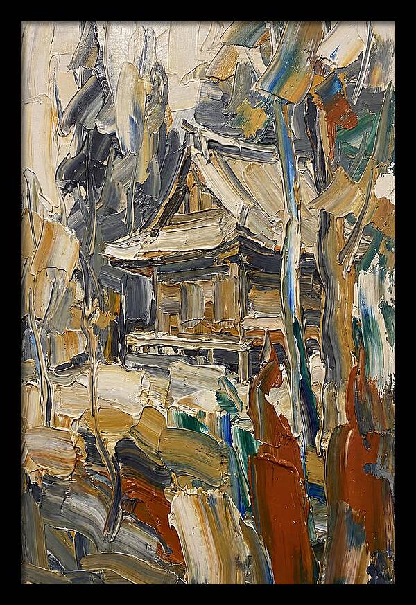 Wooden Temple Among Trees