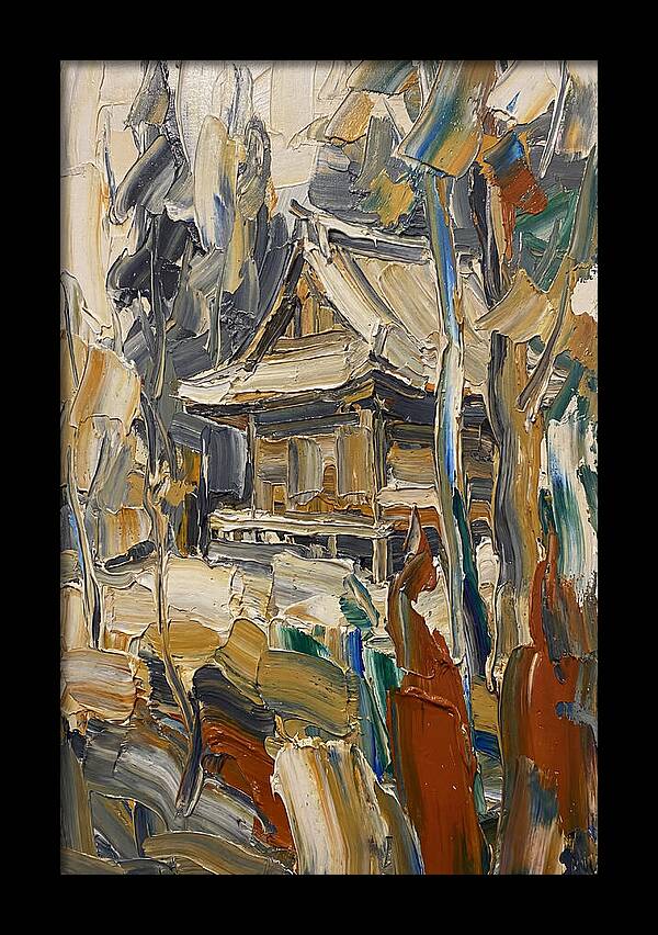 Wooden Temple Among Trees