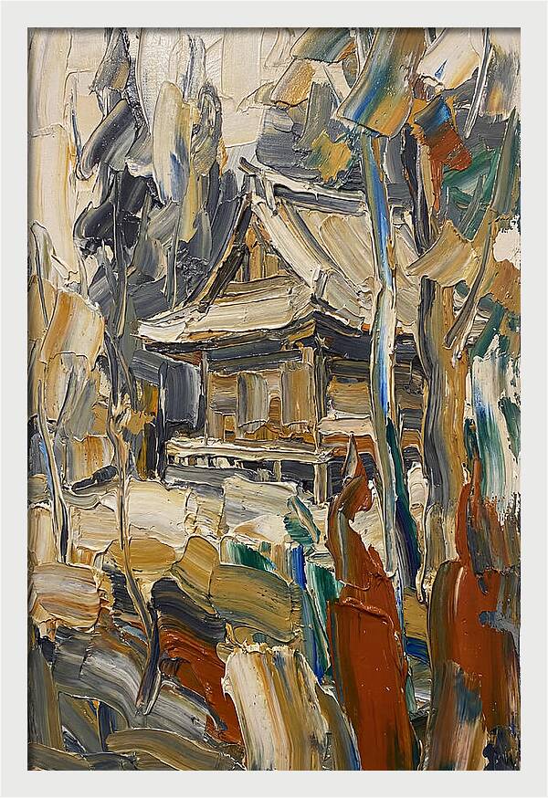 Wooden Temple Among Trees