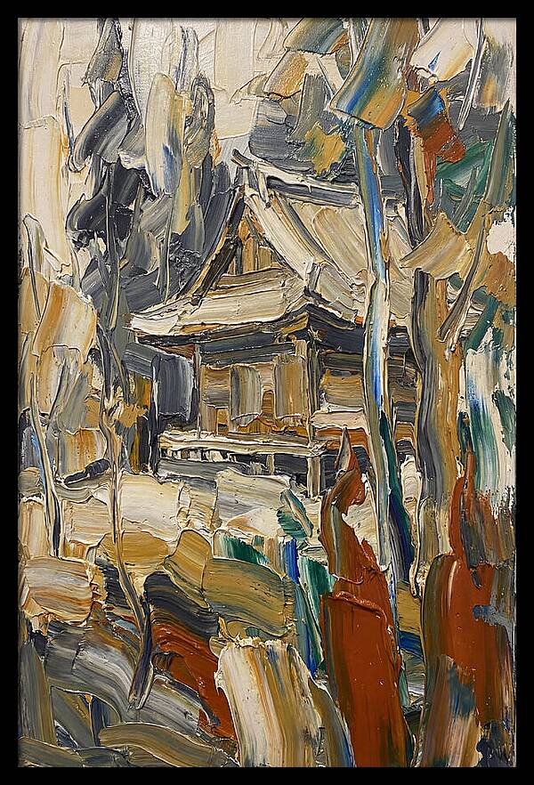 Wooden Temple Among Trees