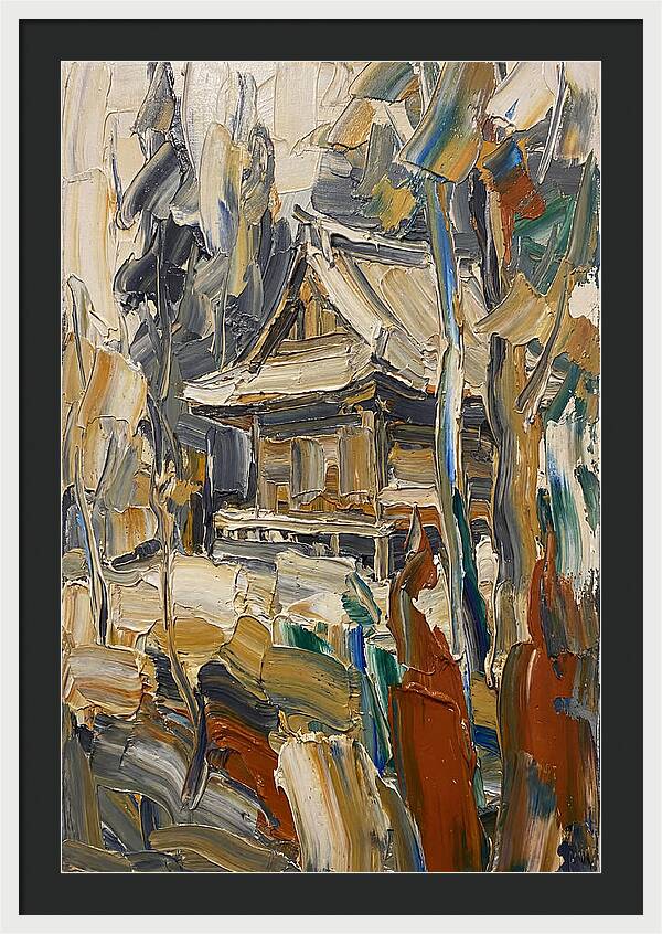 Wooden Temple Among Trees