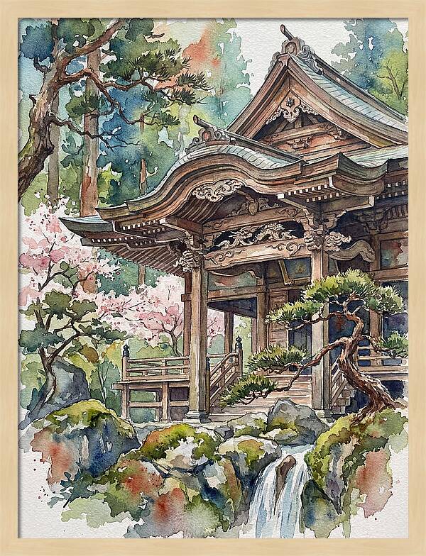 Wooden Temple Serenity