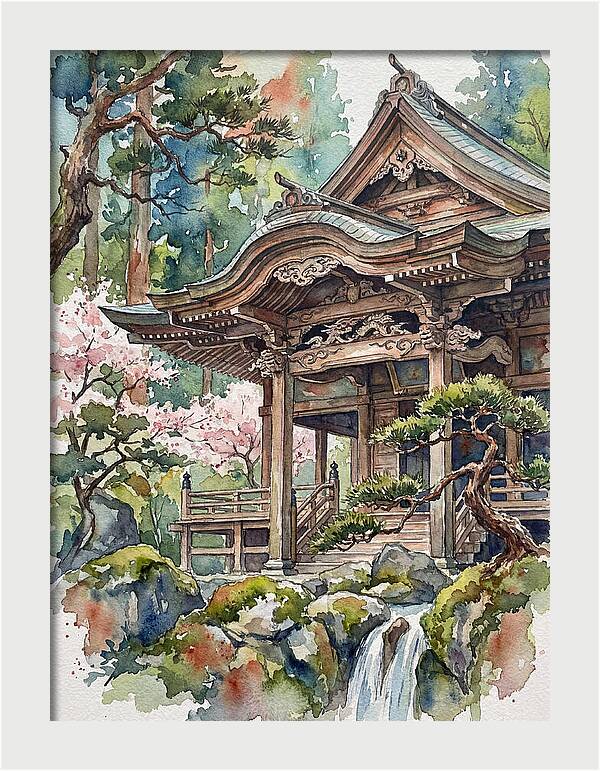 Wooden Temple Serenity