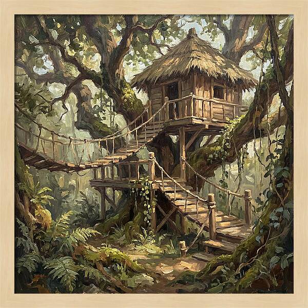 Wooden Treehouse Retreat