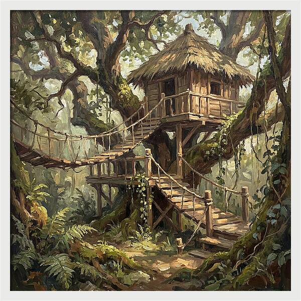 Wooden Treehouse Retreat