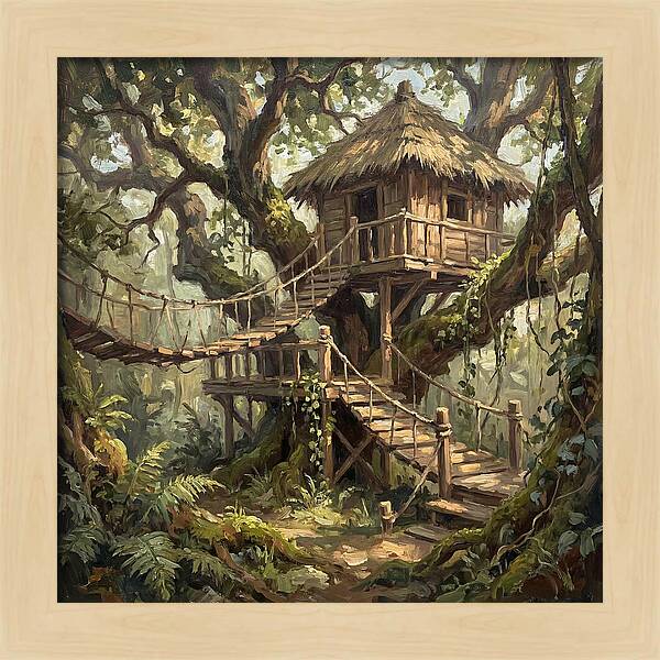 Wooden Treehouse Retreat