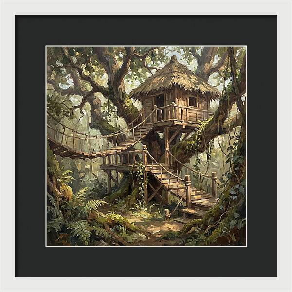 Wooden Treehouse Retreat
