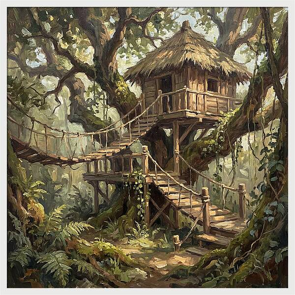 Wooden Treehouse Retreat