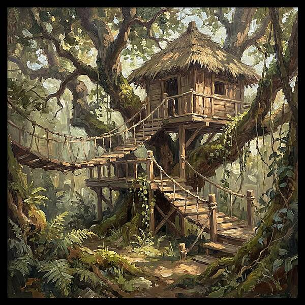 Wooden Treehouse Retreat