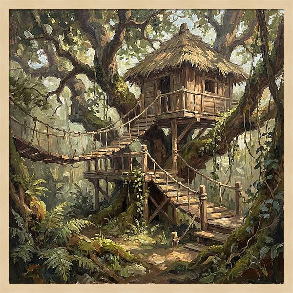 Wooden Treehouse Retreat
