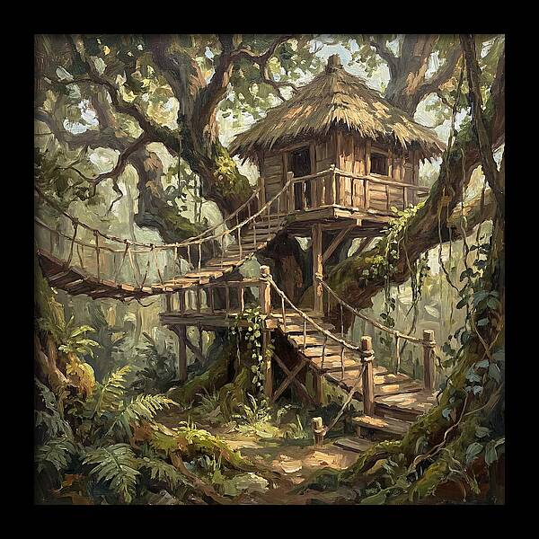 Wooden Treehouse Retreat