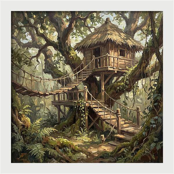 Wooden Treehouse Retreat