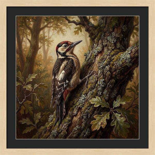 Woodpecker Among The Trees