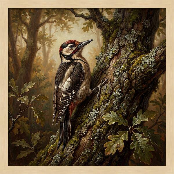Woodpecker Among The Trees