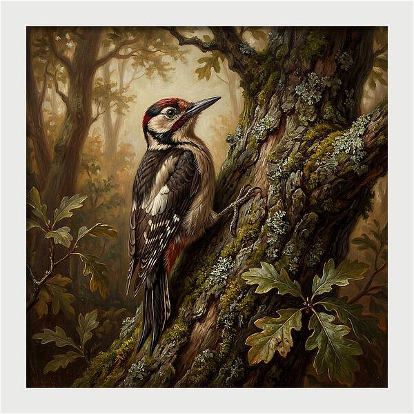 Woodpecker Among The Trees
