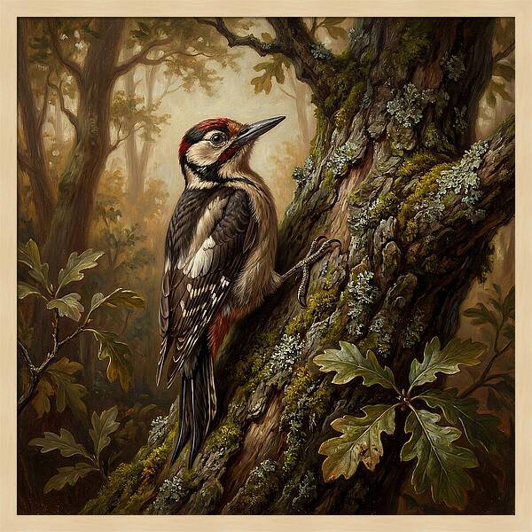 Woodpecker Among The Trees