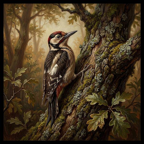Woodpecker Among The Trees