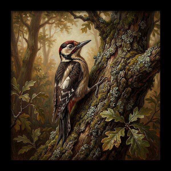 Woodpecker Among The Trees