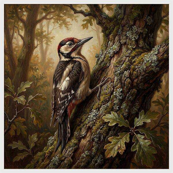 Woodpecker Among The Trees