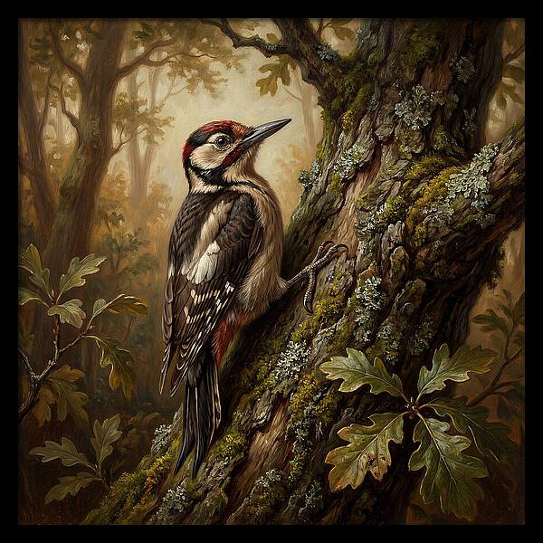 Woodpecker Among The Trees