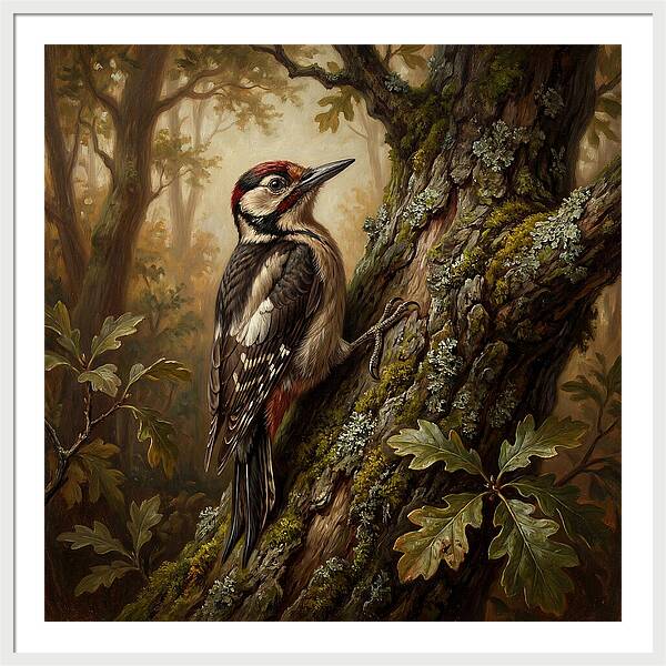 Woodpecker Among The Trees
