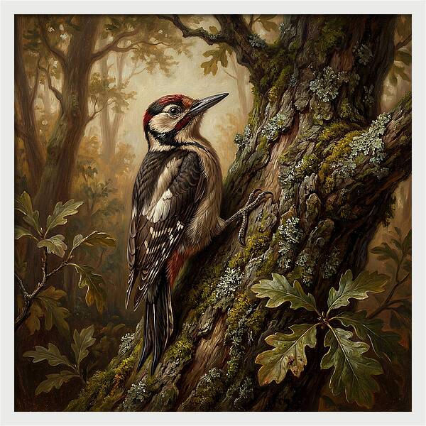 Woodpecker Among The Trees