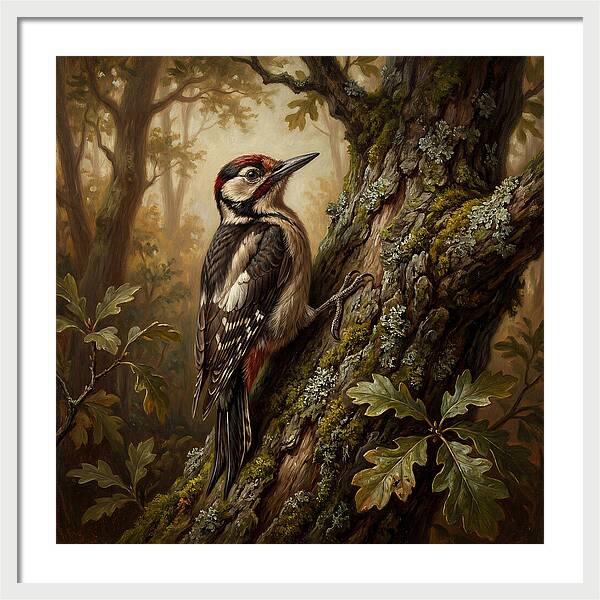 Woodpecker Among The Trees