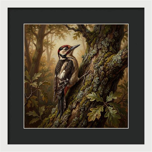 Woodpecker Among The Trees